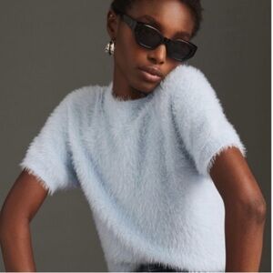 Pilcro Light Blue Fuzzy Sweater